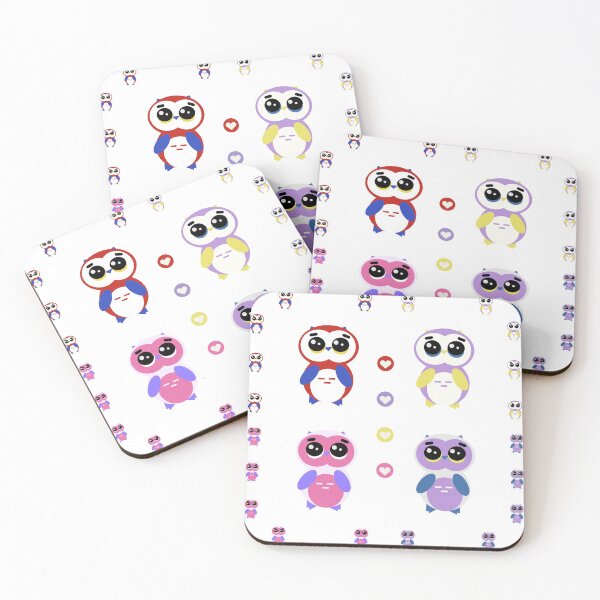 Item preview, Cute Rainbow Owls Family Pack Design #3 designed and sold by Rainbows Rock.