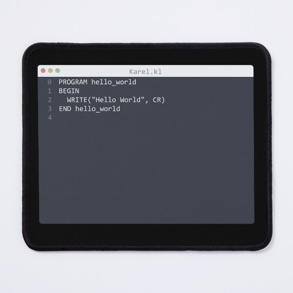 Item preview, . Karel language Hello World program sample in editor window designed and sold by IuriiVlasenko.