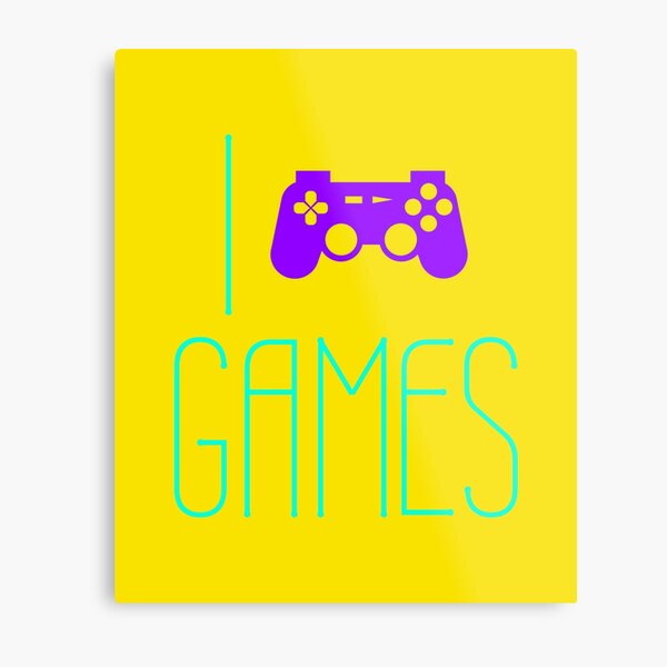 I love Games Metal Print