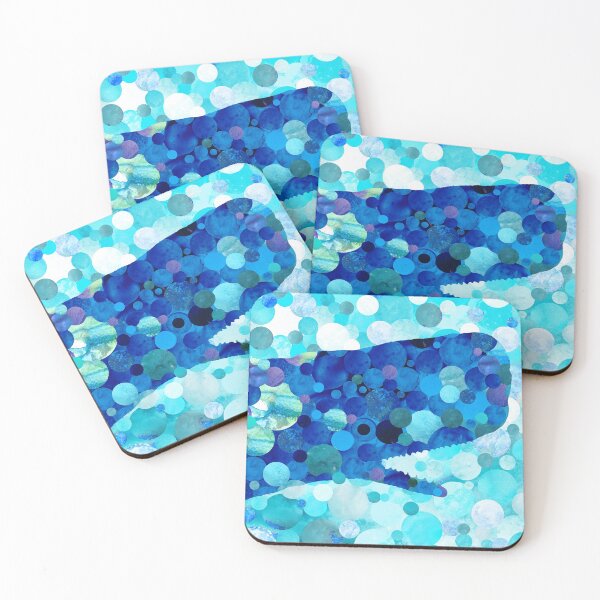 Item preview, Colorful Blue Mosaic Whale Art Beach Decor designed and sold by Sharon Cummings Art.