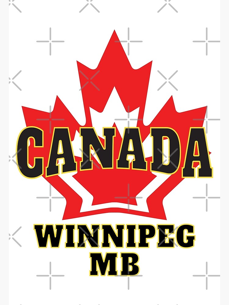 "Winnipeg Manitoba Canada Maple Leaf by Tjays on a Cool " Poster for