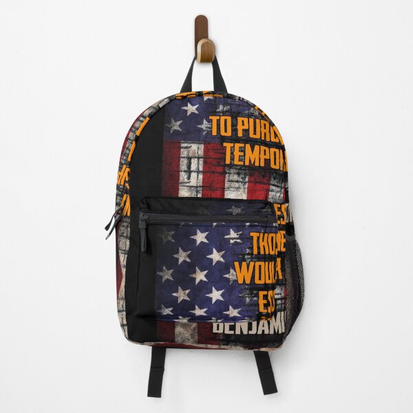 Item preview, Benjamin Franklin - Those Who Would Give up Essential Liberty Gift idea for Men, women, patriotic quote lover on America flag distress Design designed and sold by Unicorny-Design.