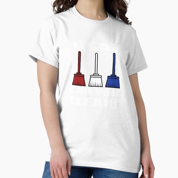 Item preview, O Say Can You Clean Patriotic Broom Novelty Cleaning Crew designed and sold by SavvyCleaner.