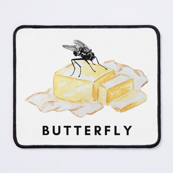 Item preview, Funny butterfly - flying on butter designed and sold by LiliesValley.