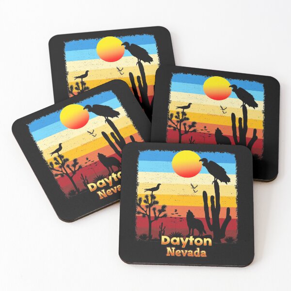 Item preview, Dayton Nevada NV  Cactus Vulture Coyote Sunset Retro Desert designed and sold by Cuatrocaminos.