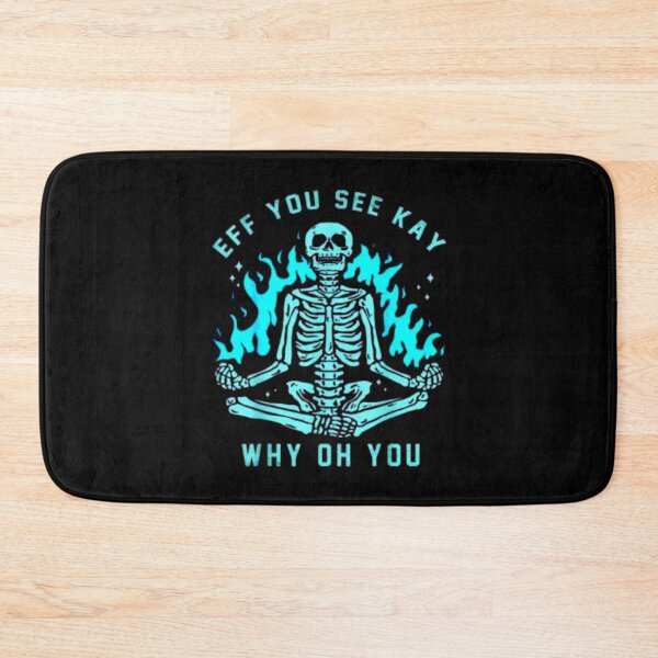 Item preview, Eff You See Kay Why Oh You Skull Skeleton Yoga Halloween T-Shirt designed and sold by spolayastore.