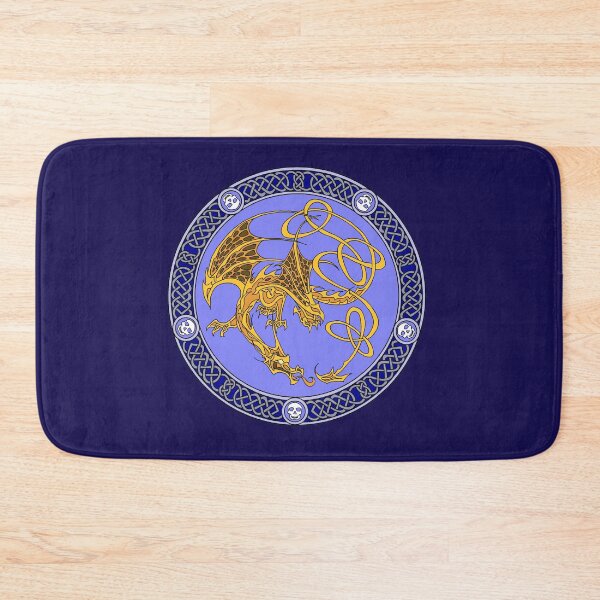 Item preview, Celtic knotwork dragon 1 - blue and gold designed and sold by AnyaPenfold.