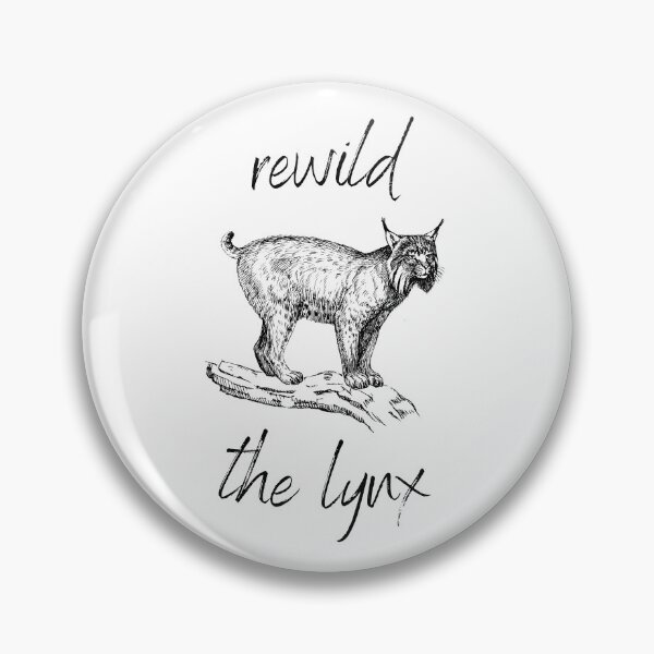 Item preview, Rewild the Lynx Rewilding Conservation (Black Text) designed and sold by chloeinca.