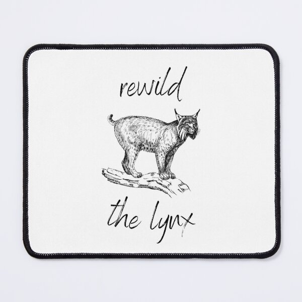 Item preview, Rewild the Lynx Rewilding Conservation (Black Text) designed and sold by chloeinca.