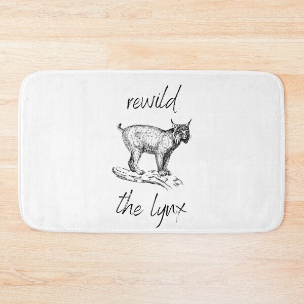 Item preview, Rewild the Lynx Rewilding Conservation (Black Text) designed and sold by chloeinca.