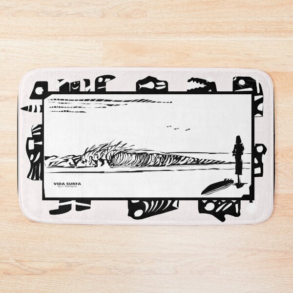 Item preview, La Baja Sur, Vida Surfa, black and white, surf art, surf tshirt, collection 2 designed and sold by vidasurfa.