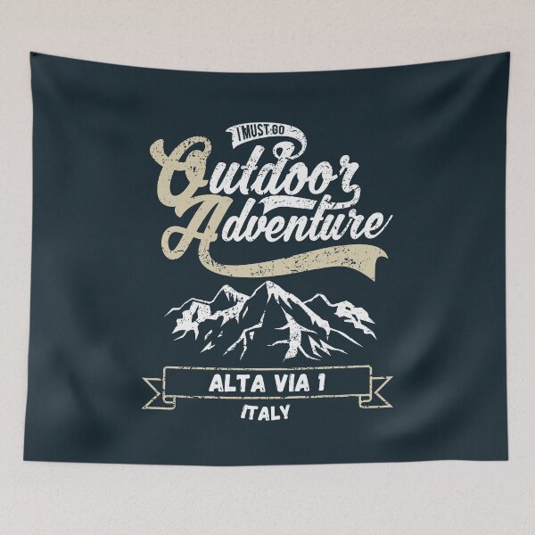 Item preview, Alta Via 1 - Hiking Trail - Dolomites, Alps, Italy, Europe - Vintage Mountain Outdoor Adventure Logo designed and sold by Vintage-TM.