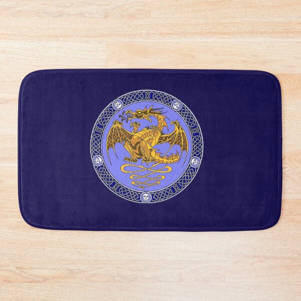 Item preview, Celtic knotwork dragon 2 - blue and gold designed and sold by AnyaPenfold.