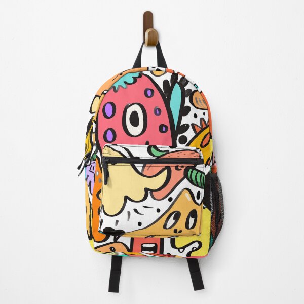 Item preview, Colorful doodle design - aliens monsters and clouds designed and sold by Doodleorama.