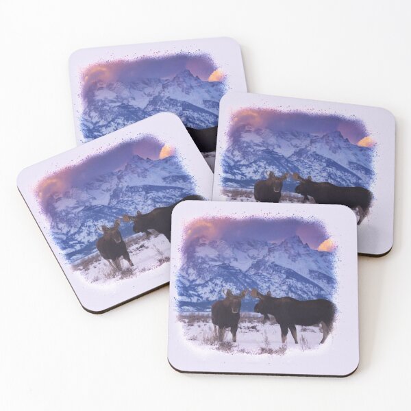 Item preview, Snowy moose designed and sold by SaintsPlace.