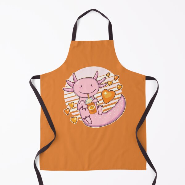 Item preview, Pink Retro Sun Axolotl & Pumpkin Spice Latte designed and sold by GrimButterfly.