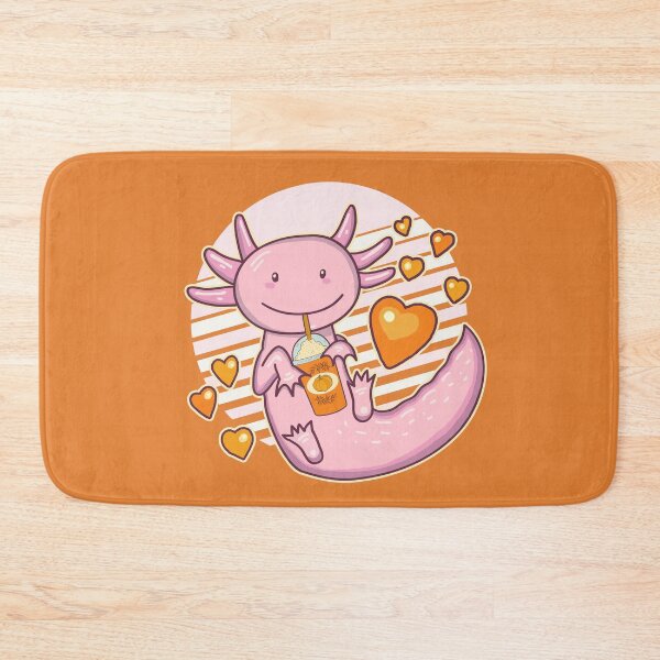 Item preview, Pink Retro Sun Axolotl & Pumpkin Spice Latte designed and sold by GrimButterfly.