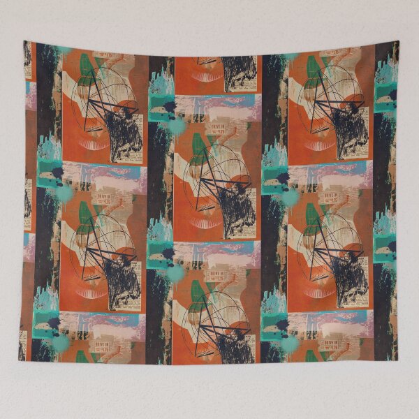 Item preview, RustAquaBlackAbstract designed and sold by FreshDonuts.