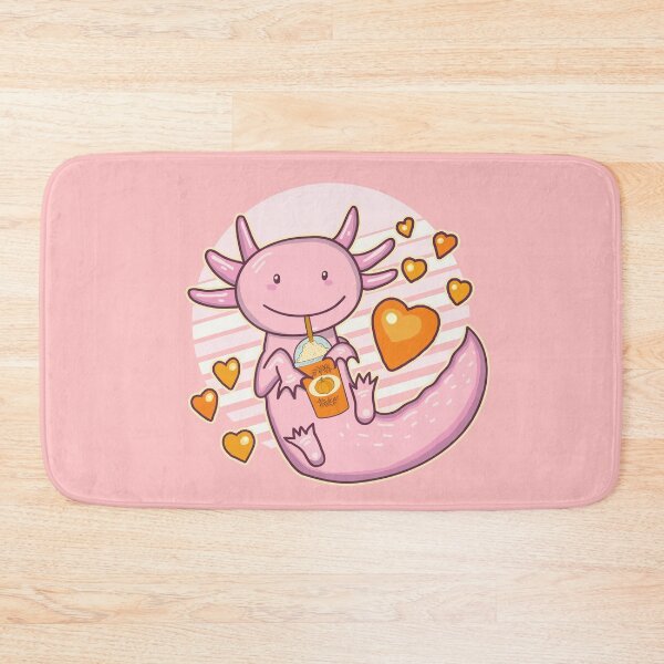 Item preview, Pink Retro Sun Axolotl & Pumpkin Spice Latte designed and sold by GrimButterfly.