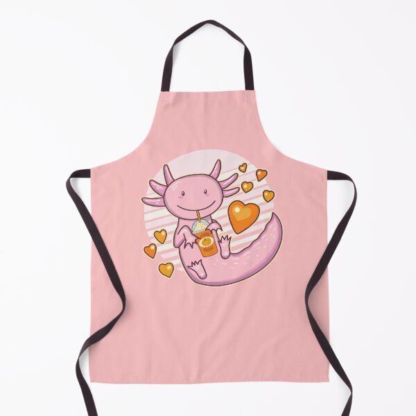 Item preview, Pink Retro Sun Axolotl & Pumpkin Spice Latte designed and sold by GrimButterfly.