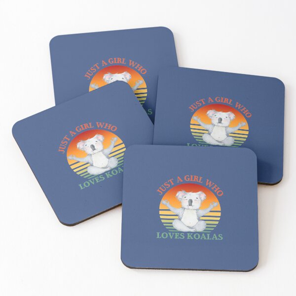 Item preview, Just  A Girl Who Loves Koalas  Funny Vintage Koala Yoga   designed and sold by DesignEclipses.