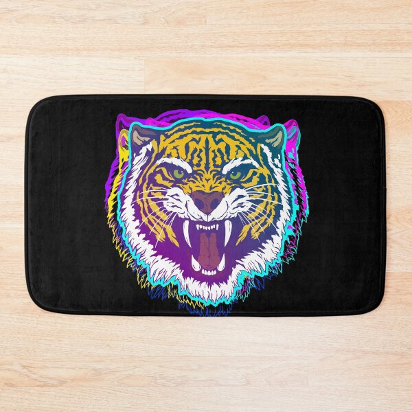 Artikelvorschau, Tiger Face Rave Lustig EDM Bunt entworfen und verkauft von TheTeeSupplyCo.