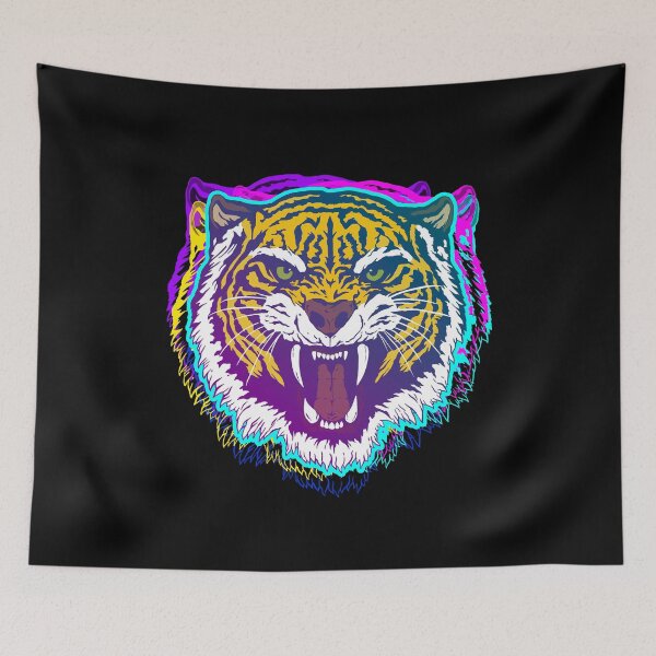 Item preview, Tiger Face Rave Funny EDM Colorful designed and sold by TheTeeSupplyCo.