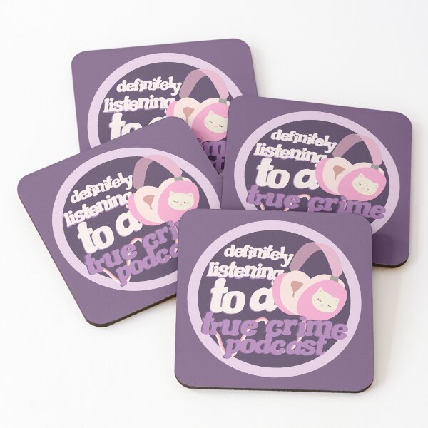 Item preview, definitely listening to a true crime podcast pink designed and sold by racharanha.