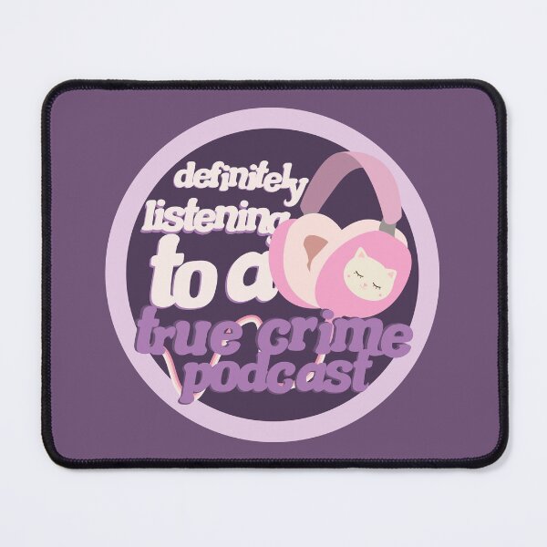 Item preview, definitely listening to a true crime podcast pink designed and sold by racharanha.