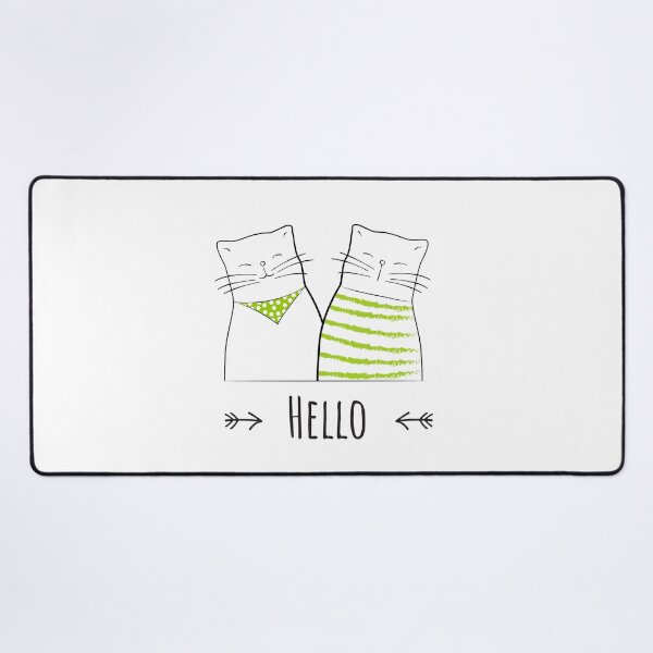 Item preview, funny cat zanny hello omg - green dots and strokes designed and sold by epicmarketing.