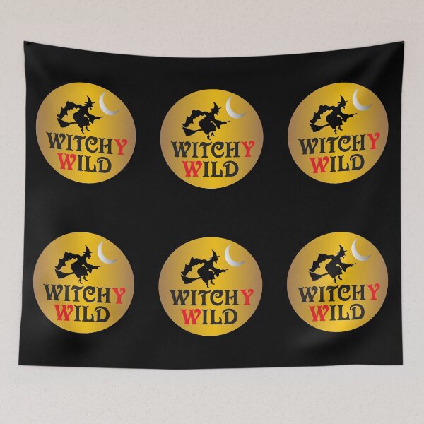 Item preview, Witch riding brooms on a dark desert highways halloween designed and sold by PRB1989.