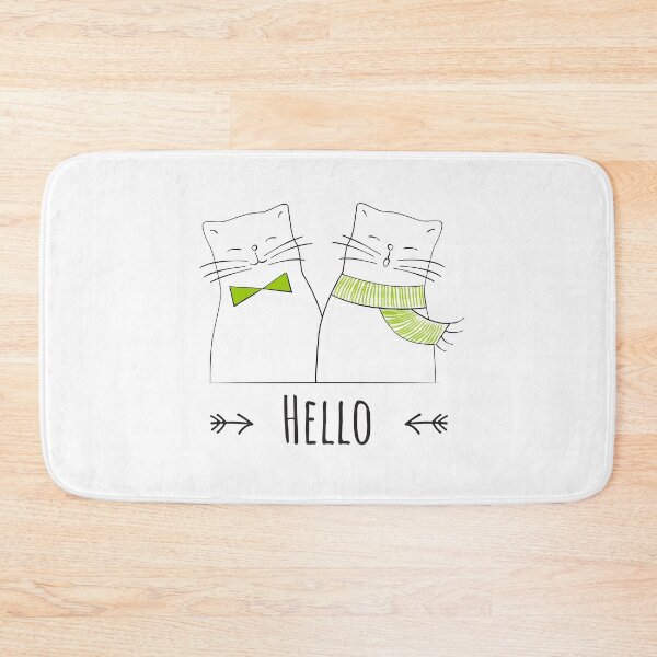 Item preview, funny cat zanny hello omg - green bow and strokes scarf designed and sold by epicmarketing.