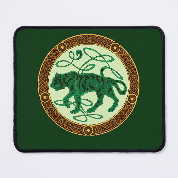 Item preview, Celtic knotwork tiger - green designed and sold by AnyaPenfold.