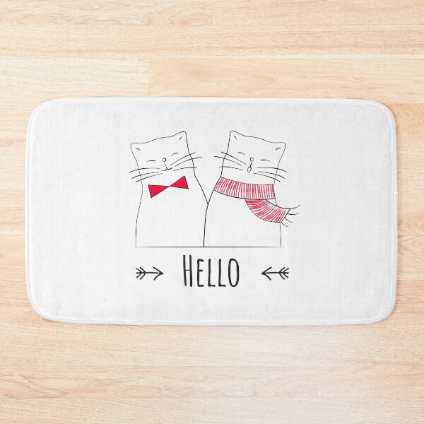 Item preview, funny cat zanny hello omg - red bow red scarf designed and sold by epicmarketing.