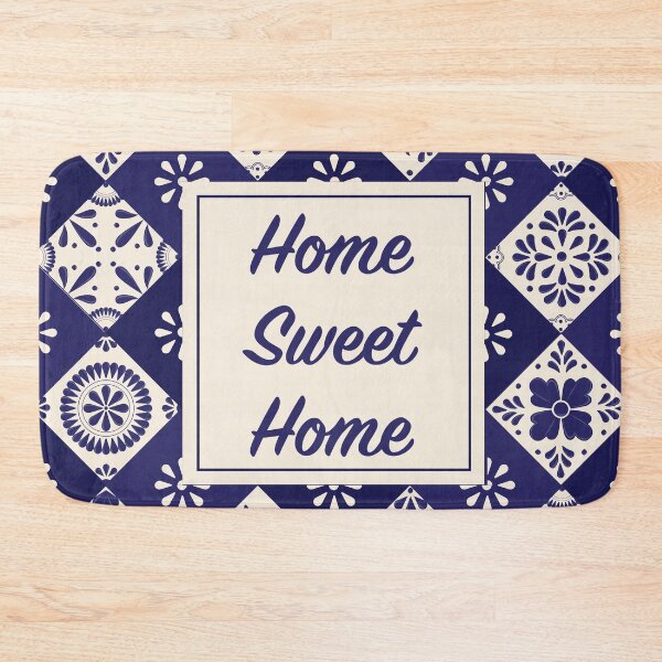 Item preview, Home Sweet Home Sign With Blue Mexican Talavera Frame by Akbaly designed and sold by Akbaly.