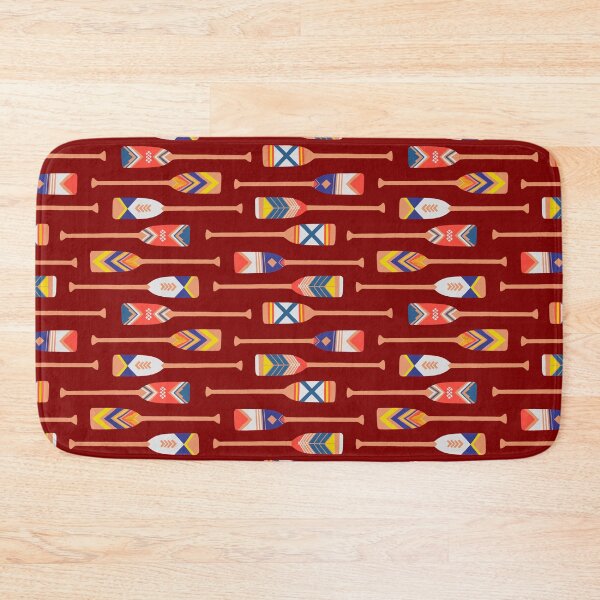 Item preview, Canoe Paddles Pattern - Maroon designed and sold by EcoElsa.