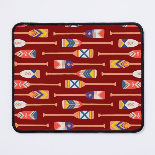Item preview, Canoe Paddles Pattern - Maroon designed and sold by EcoElsa.
