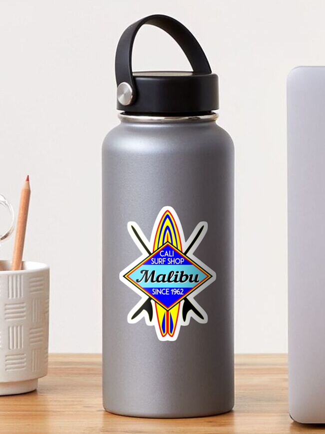 " Surfari " Malibu California   Vintage Style Travel Surf Decal  surfing sticker 