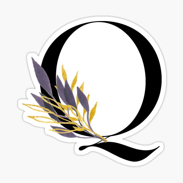 Item preview, Floral Alphabet Letter Q designed and sold by Trinket-Trickster.
