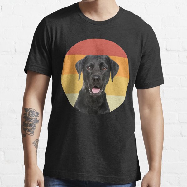 "black labrador dog vintage retro face" Tshirt for Sale by alaechamlal