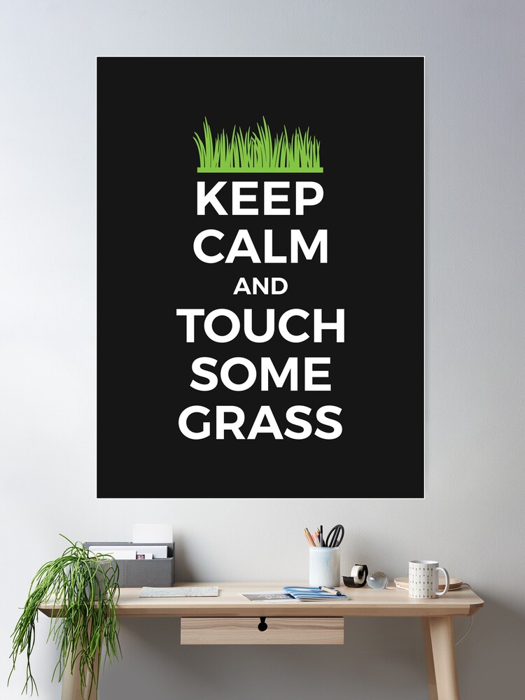 Funny Meme Gift Touch Grass Poster for Sale by kmcollectible