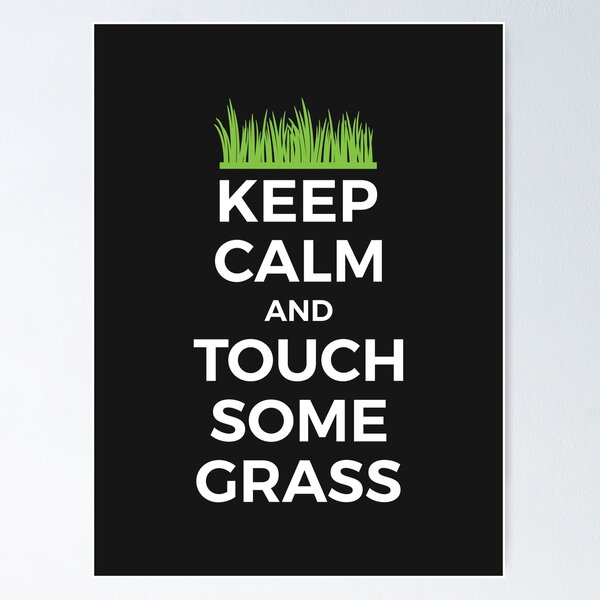 Funny Meme Gift Touch Grass Poster for Sale by kmcollectible