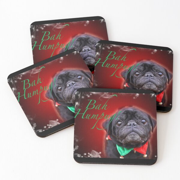 Item preview, pug dog Christmas  Bah Humpug fun quote designed and sold by Julieford.