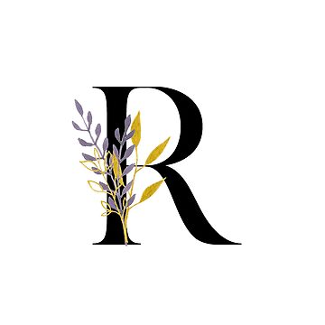 Artwork thumbnail, Floral Alphabet Letter R by Trinket-Trickster