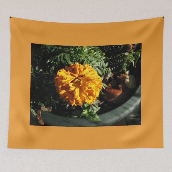 Item preview, Sunlit Orange Marigold and Autumn Leaves designed and sold by BlueMoonRose.
