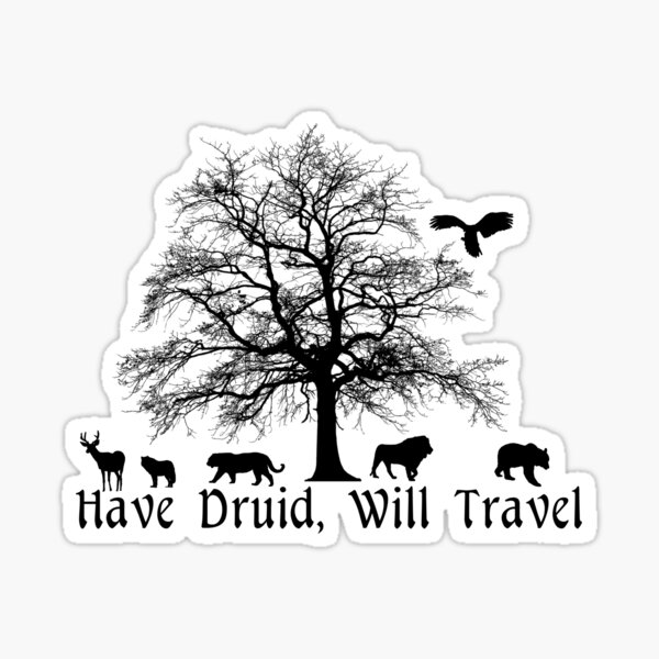 Aperçu de l'œuvre Demandez à Druid Will Travel Donjons et Dragons créée et vendue par FurysDesigns.