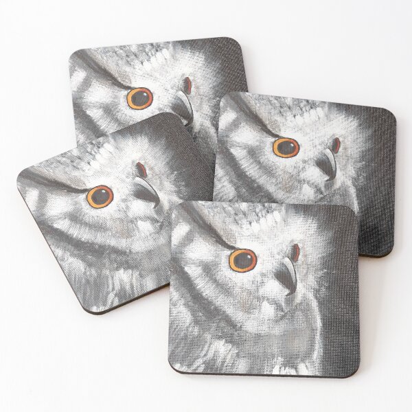 Item preview, Black and white acrylic painting owl  designed and sold by LukjanovArt.