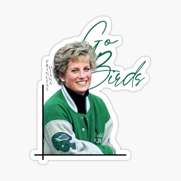 Princess Diana The Philadelphia Eagles Jacket Sticker for Sale by  RandonShane