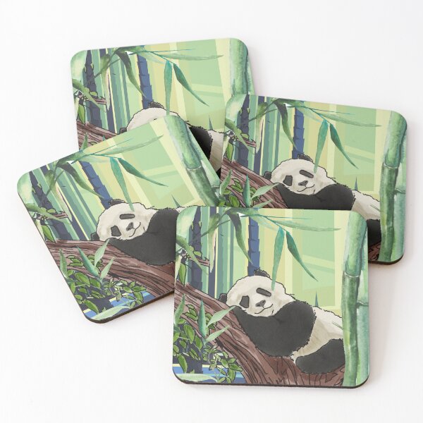 Item preview, Sleepy Panda in Bamboo Forest designed and sold by BunnyBizarre.