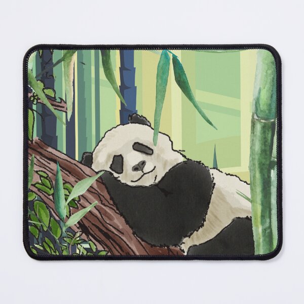 Item preview, Sleepy Panda in Bamboo Forest designed and sold by BunnyBizarre.